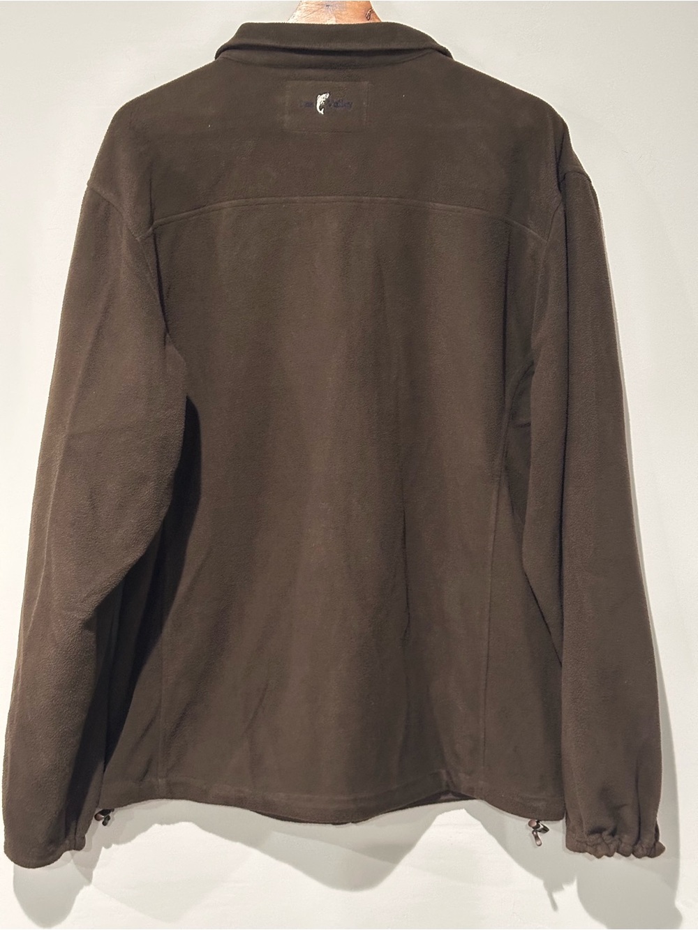 Men's Brown Full-Zip Fleece Jacket - Picture 6 of 6